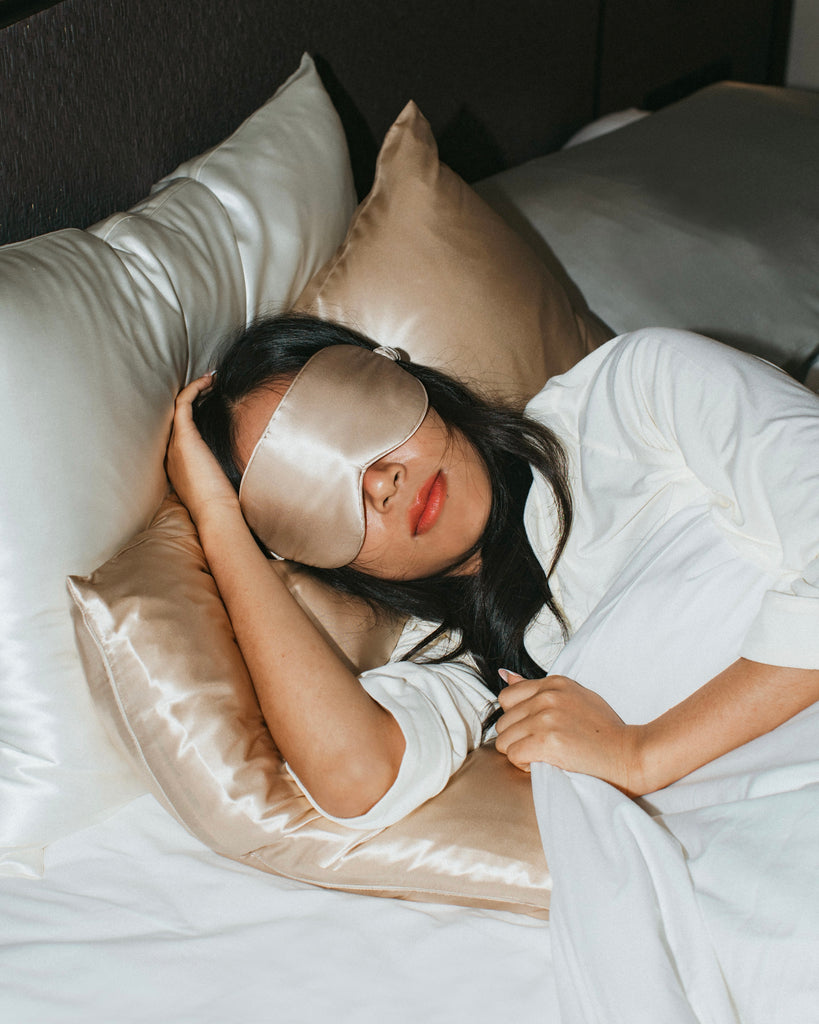 Pure Silk Sleep Mask - Champagne