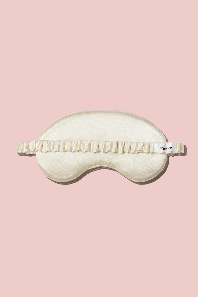 The Pillowy Eye Mask with Pouch - Ivory Cream