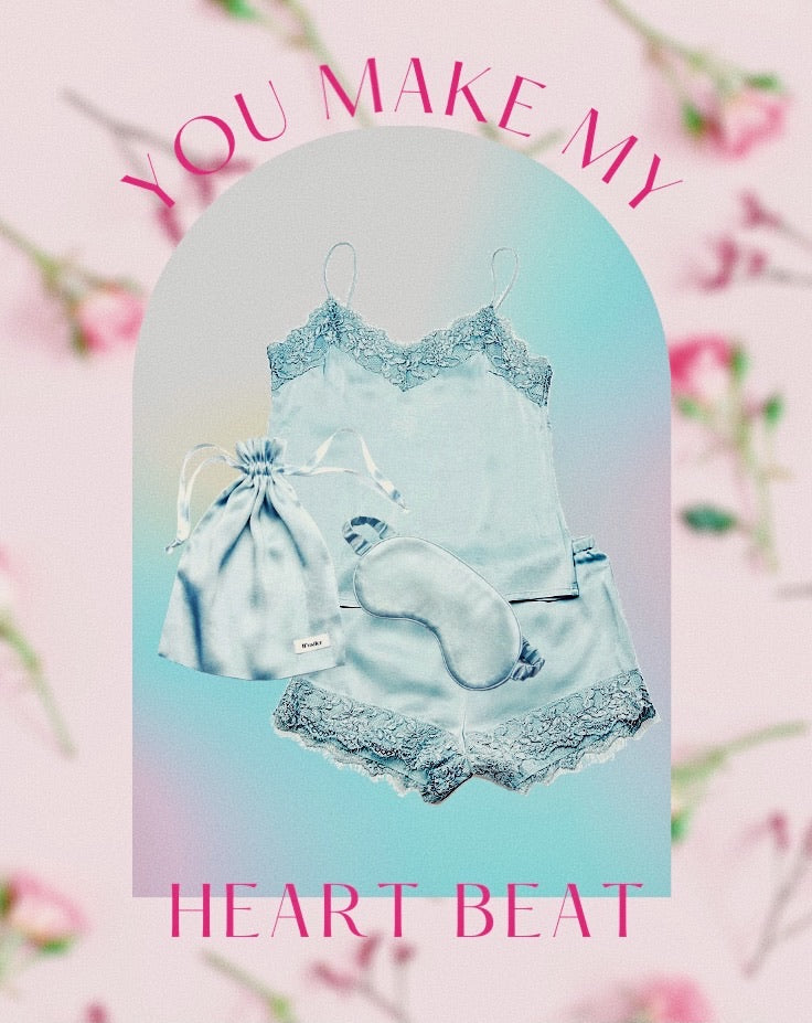 ‘You Make My Heart Beat’ Gift Set - Blue