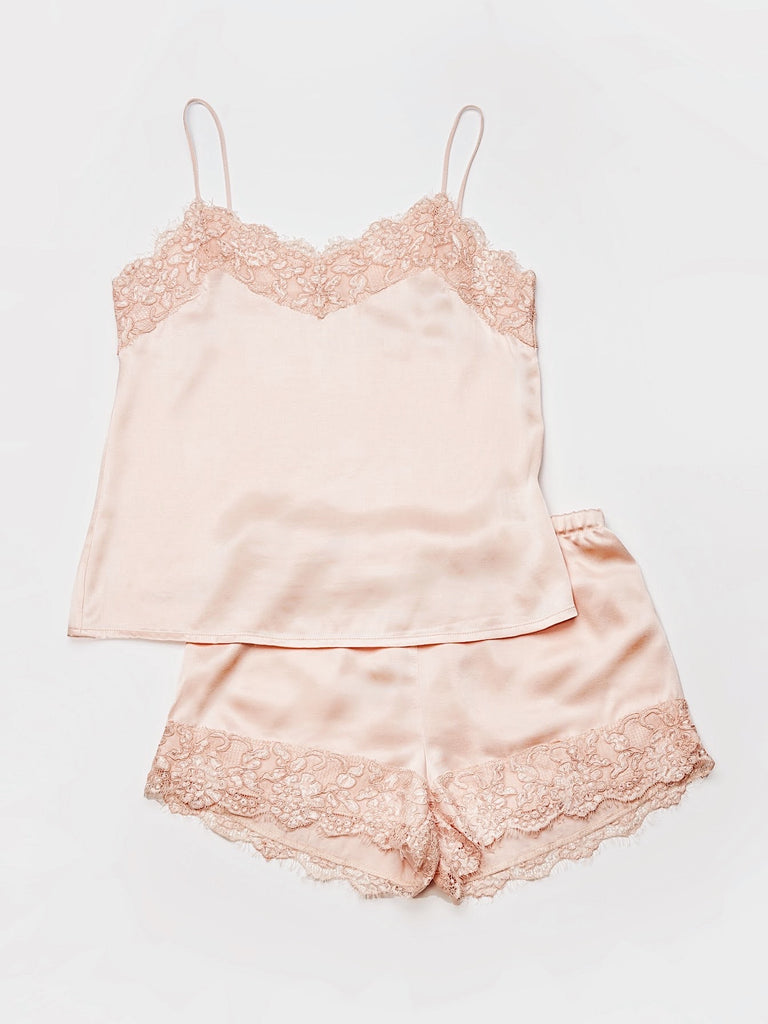 Vintage Lace Cami Set - Dusty Blush